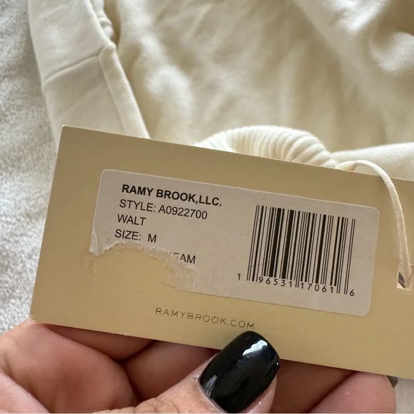 NWT Ramy Brook Walt Turtle Neck Long Lace-Up Sleeve Top - Picture 7 of 9